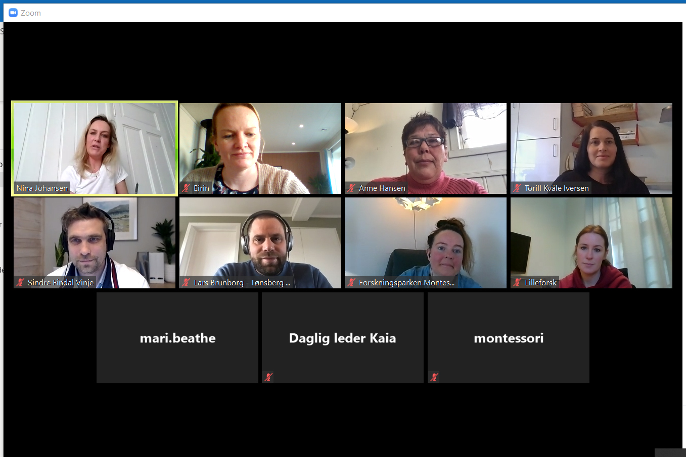 Digitalt møte med medlemmer | Montessori Norge